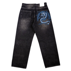 Mobius Dragon Denim Jeans Black / Blue