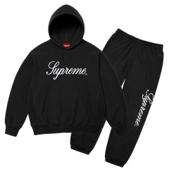 Supreme Embroidered Tracksuit Black