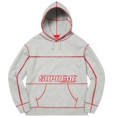 Supreme Coverstich Hoodie Gray / Red