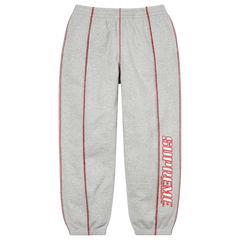 Supreme Coverstich Joggers / Sweatpants Gray / Red