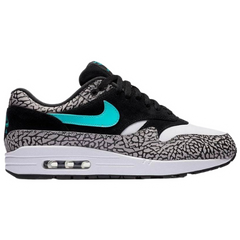 Atmos x Air Max 1 Retro Elephant Sneaker / Trainers Black / White / Baby Blue