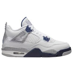 Nike Air Jordan 4 Sneakers / Trainers White / Gray / Black / Navy / Dark Blue