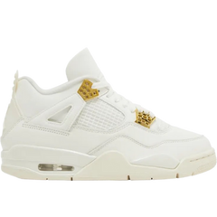 Nike Air Jordan 4 Sneakers / Trainers Beige / Cream / Metallic Gold