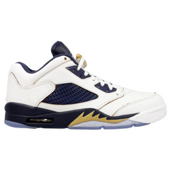 Nike Air Jordan 5 Low Sneakers / Trainers Navy / Dark Blue / White / Gold