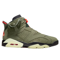 Nike X Travis Scott Cactus Jack Air Jordan 6 Low Sneakers / Trainers Green / Black / Beige / Cream / Orange