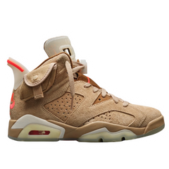 Nike X Travis Scott Cactus Jack Air Jordan 6 Low Sneakers / Trainers Brown / Beige / Cream / Orange