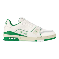 Louis Vuitton Trainer Sneaker Green / White
