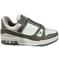 Louis Vuitton Trainer Sneaker Gray / White