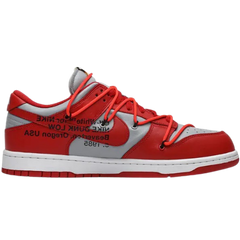 Off-White x Nike Dunk SB Low Sneakers / Trainers Red / Gray / White