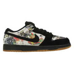Supreme x Nike SB Dunk Low Trainers / Sneakers Black / Brown / White / Multicolor / Rainbow