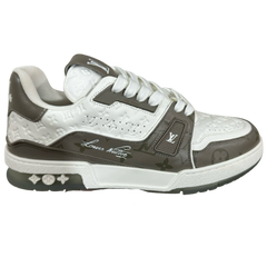 Louis Vuitton Trainer Sneaker Monogram Gray / White