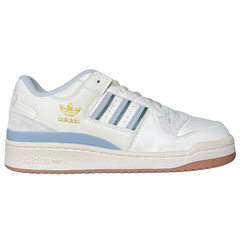 Adidas Originals Forum Sneakers / Trainers White / Baby Blue / Brown / Gold