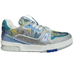 Louis Vuitton Trainer Sneaker Crystal Baby Blue / Yellow
