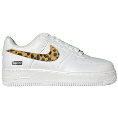 Nike X Supreme Air Force 1 Low White / Leopard