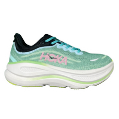 HOKA Bondi 9 Trainers / Shoe Green / White / Black / Baby Blue