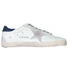Golden Goose Super-Star Sneakers / Trainers White / Gray / Navy / Dark Blue