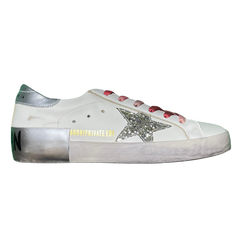 Golden Goose Super-Star Sneakers / Trainers White / Silver / Gold / Red