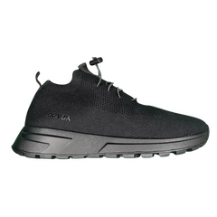 Prada Sport Knit No Tie Lace Up Sneakers / Trainers All Black