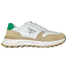 Prada Downtown Sneakers / Trainers White / Brown / Green