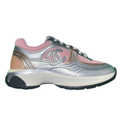 Chanel CC Runner Sneakers / Trainers Silver / Pink / Orange / White / Black
