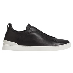 Zegna Triple Stitch Sneakers / Trainers Black / White