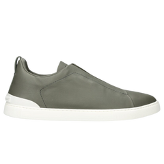 Zegna Triple Stitch Sneakers / Trainers Green / White