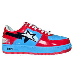A Bathing Ape Bape Sta X Marvel Sneakers / Trainers Baby Blue / Red / Black