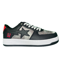 A Bathing Ape Bape Sta Sneakers / Trainers Black / Silver / White / Red