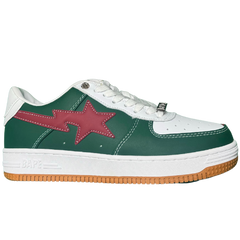 A Bathing Ape Bape Sta Sneakers / Trainers Green / Wine Red / White / Brown