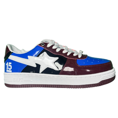 A Bathing Ape Bape Sta Sneakers / Trainers Wine Red / Black / Blue / White