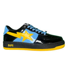 A Bathing Ape Bape Sta X Marvel Sneakers / Trainers Black / Baby Blue / Yellow