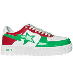 A Bathing Ape Bape Sta Sneakers / Trainers Red / Green / White
