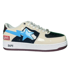 A Bathing Ape Bape Sta X Marvel Sneakers / Trainers Baby Blue / Black / Beige / Cream / White / Red