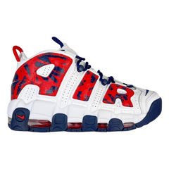 Nike Air More Uptempo Sneakers / Trainers Red / Navy / Dark Blue / White