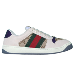 Gucci Screener Sneakers / Trainers Beige / Cream / White / Brown / Red / Green / Navy Blue