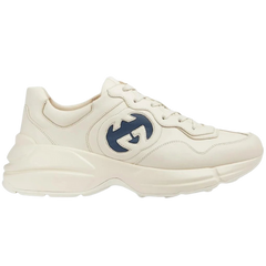 Gucci Rhyton Sneakers / Trainers Beige / Cream / Navy / Dark Blue