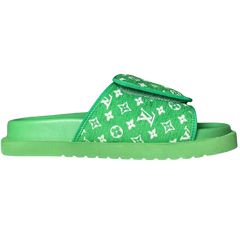 Louis Vuitton Maimi Slides / Slippers / Sandals Green / White