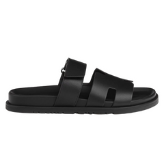 Hermes Chypre Slides / Sandals / Slippers Black