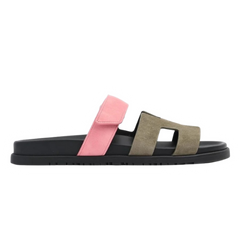 Hermes Chypre Slides / Sandals / Slippers Black / Pink / Green