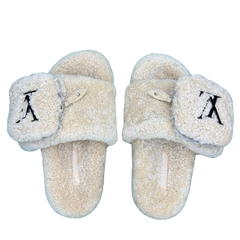 Louis Vuitton Paseo Comfort Slides / Sandals / Slippers Beige / Cream / Black