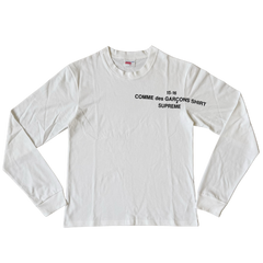 COMME des GARÇONS X Supreme Long Sleeve White / Black