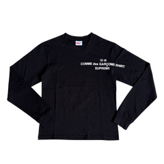 COMME des GARÇONS X Supreme Long Sleeve Black / White