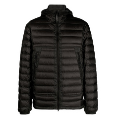C.P. Company Lens Detail Hooded Puffer Jacket Black