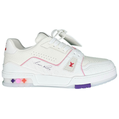 Louis Vuitton X Nigo Trainer / Sneaker / Shoe White / Pink / Purple