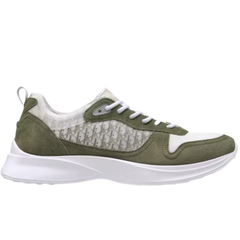 Christian Dior B25 Runner / Sneakers Oblique Olive Green / White