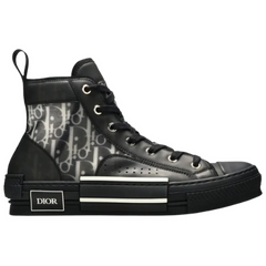 Christian Dior B23 High Top Oblique Sneakers Black / White