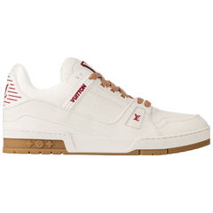 Louis Vuitton Trainer Sneaker White / Brown / Red