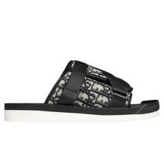Christian Dior Alpha Oblique Sandals / Slides / Slippers Oblique Black
