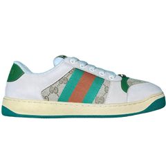 Gucci Screener Sneakers / Trainers White / Beige / Cream / Green / Red / Brown