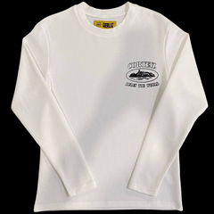 Corteiz Alcatraz Waffle Longsleeve White